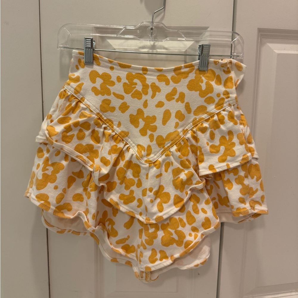 MOTHER Denim Floral Print Mini Skirt, size 24